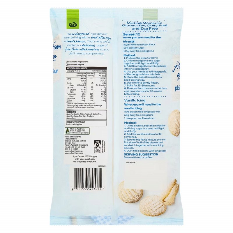 [Expiry Date: 23/01/2027] Woolworths Free From Gluten Plain Flour 750g