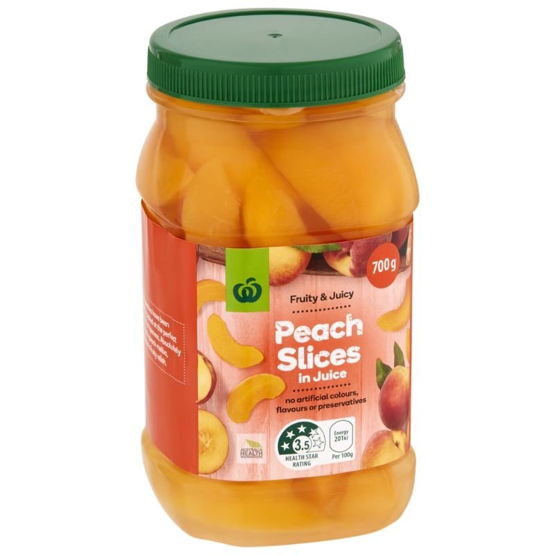 Woolworths Peach Slices In Juice 700g