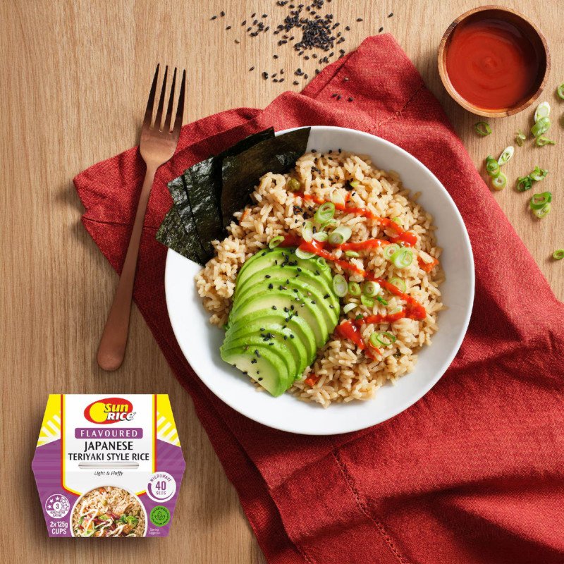 [Expiry Date: 07/10/2026] Sunrice Microwave Flavoured Japanese Teriyaki Style Rice Cups 2 x 125g