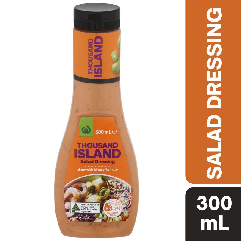 [CLEARANCE Expiry: 02/04/2026] Woolworths Thousand Island Salad Dressing 300mL