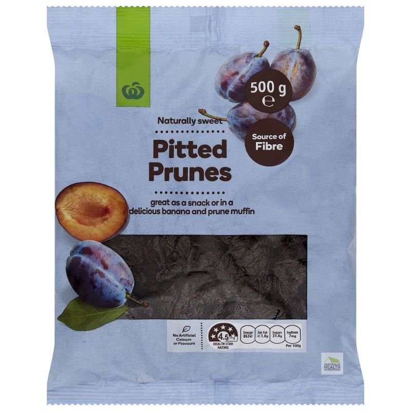 [CLEARANCE Expiry: 05/05/2026] Woolworths Pitted Prunes 500g