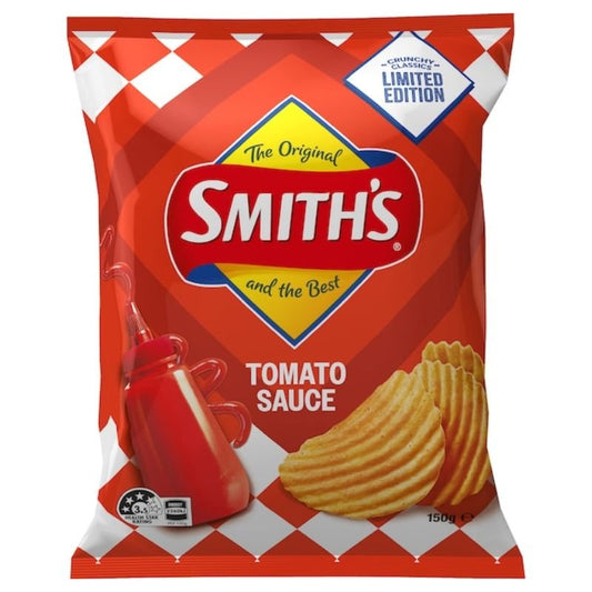 [CLEARANCE Expiry Date: 11/10/2026] Smiths Tomato Sauce Chips 150g