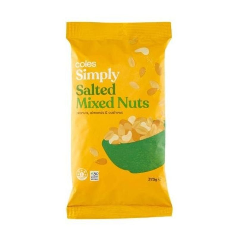 [Expiry Date: 13/01/2027] Coles Simply Salted Mixed Nuts 375g