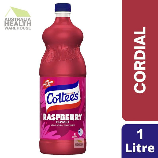 [Expiry: 07/10/2026] Cottee's Raspberry Cordial Bottle Raspberry 1 Litre