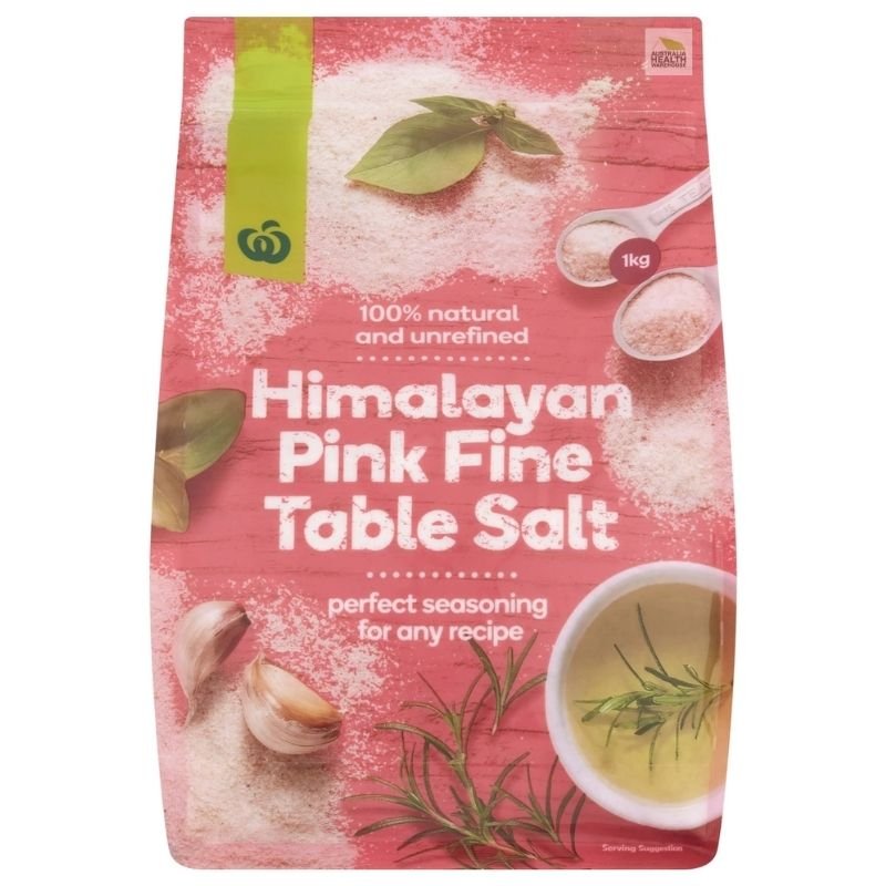Woolworths Himalayan Pink Fine Table Salt 1kg