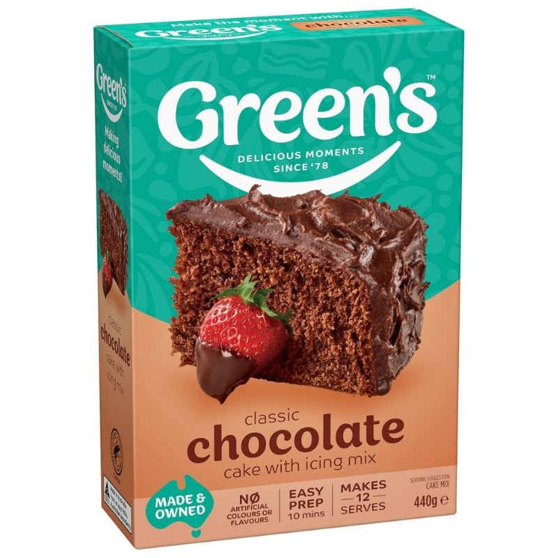 [Expiry Date: 29/10/2026] Green's Cake Mix Traditional Chocolate 440g