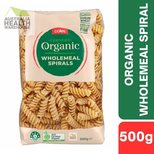 Coles Organic Wholemeal Spirals 500g