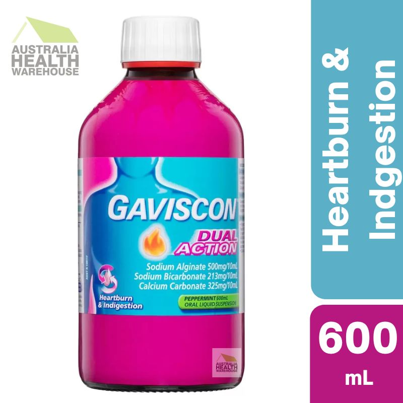 [Expiry: 01/2026] Gaviscon Liquid Dual Action Peppermint 600mL