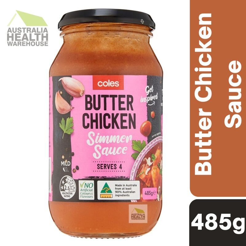 [Expiry:01/07/2027] Coles Butter Chicken Simmer Sauce 485g