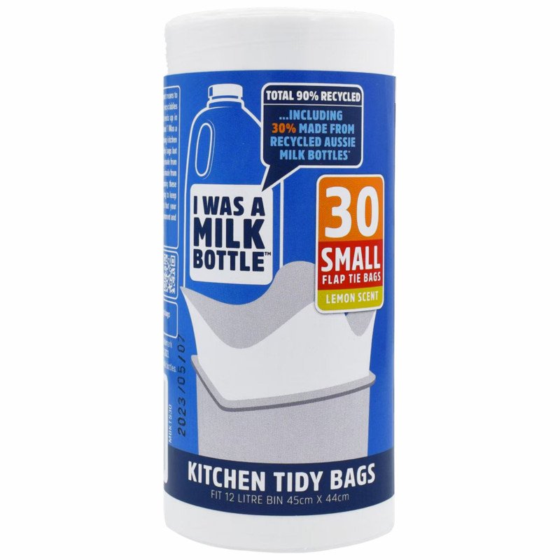 I Was A Milk Bottle Kitchen Tidy Bag Small Lemon Scented 30 Pack