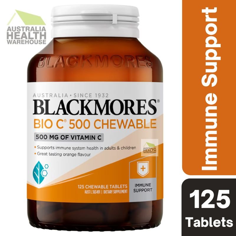 [Expiry: 17/05/2026] Blackmores Bio C 500mg 125 Chewable Vitamin C Tablets