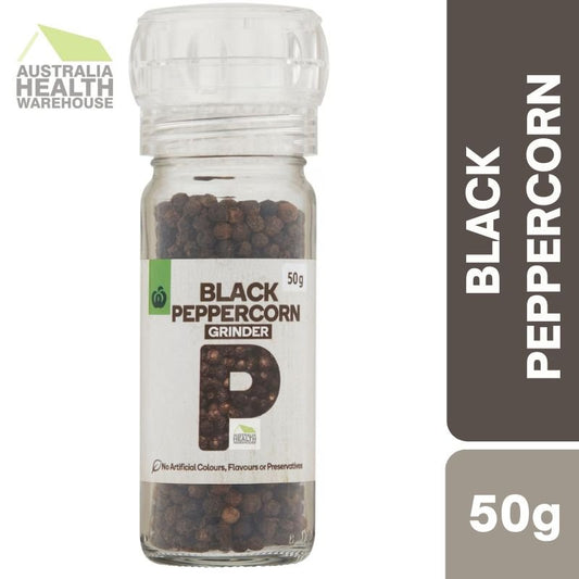 [Expiry: 04/2027] Woolworths Black Peppercorn Grinder 50g