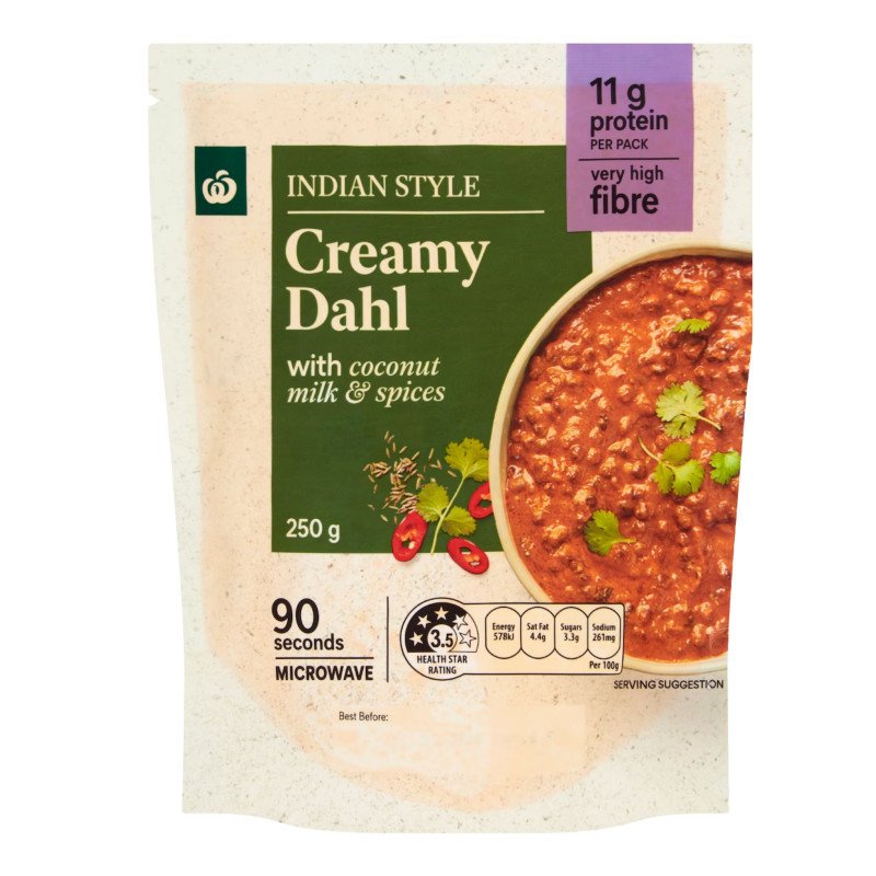 [Expiry Date: 17/05/2026] Woolworths Indian Style Creamy Dahl 250g