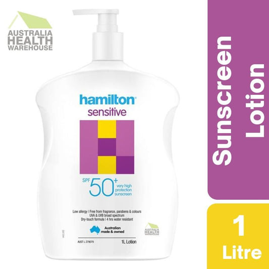 [Expiry: 12/2026] Hamilton Sensitive SPF 50+ Sunscreen 1 Litre