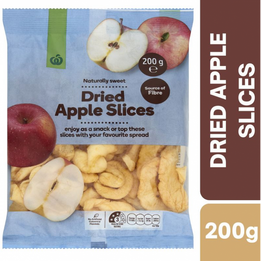 [Expiry Date: 09/11/2026] Woolworths Dried Apple Slices 200g