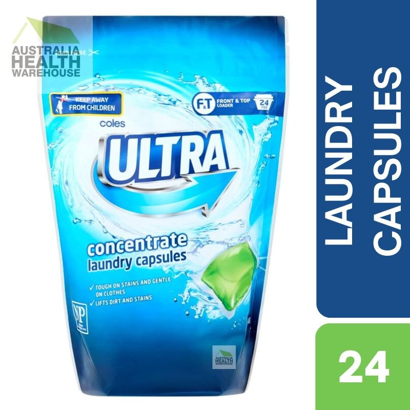 Coles Ultra Concentrate Laundry Liquid Capsules 24 pack