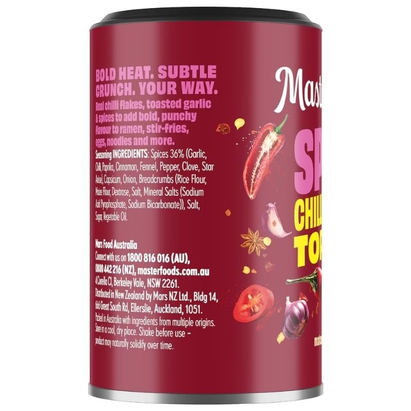 [Expiry Date: 19/09/2027] Masterfoods Spicy Chilli Garlic Topper Seasoning Can 50g