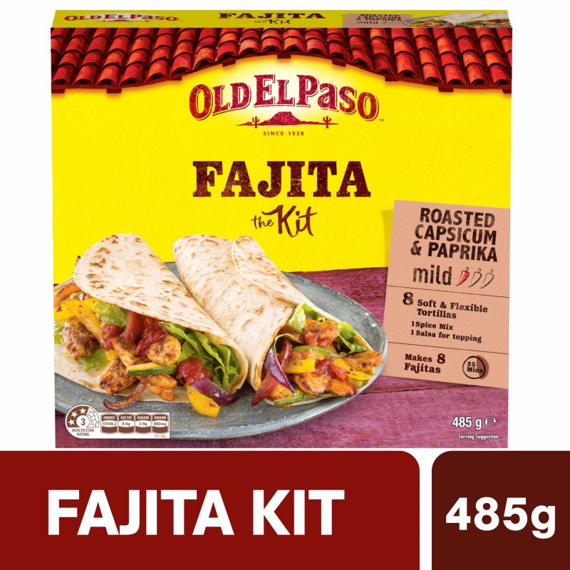 [Expiry Date: 15/03/2027] Old El Paso Fajita Dinner Kit Mexican Style 485g