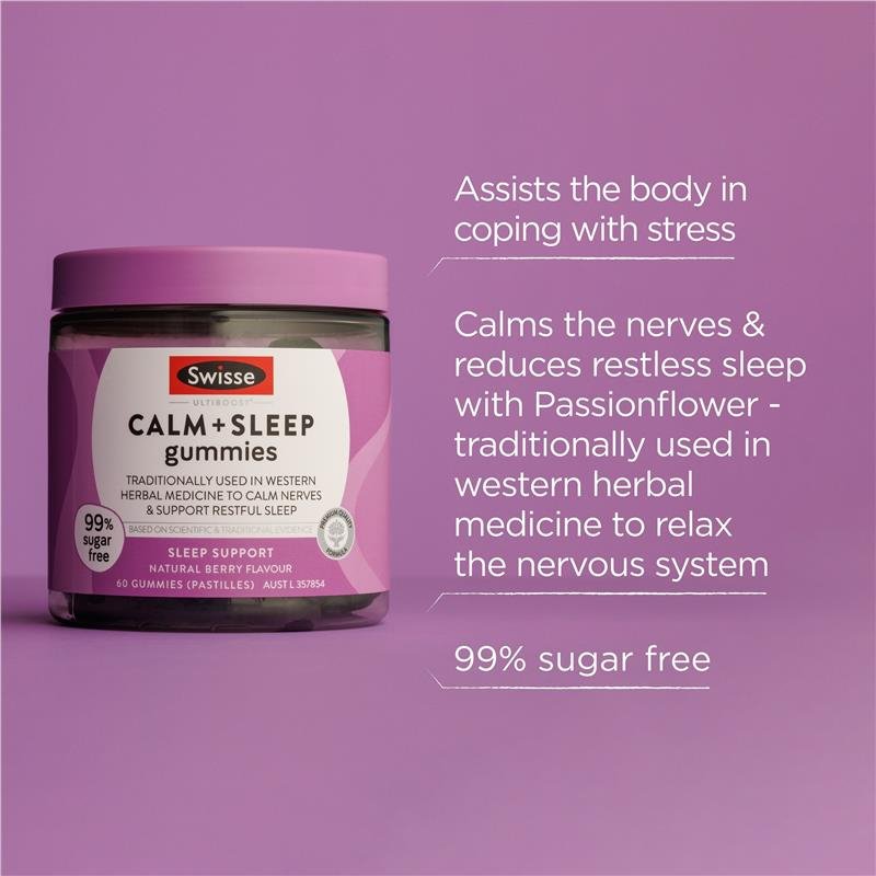 [Expiry: 05/2025] Swisse Ultiboost Calm + Sleep 60 Gummies