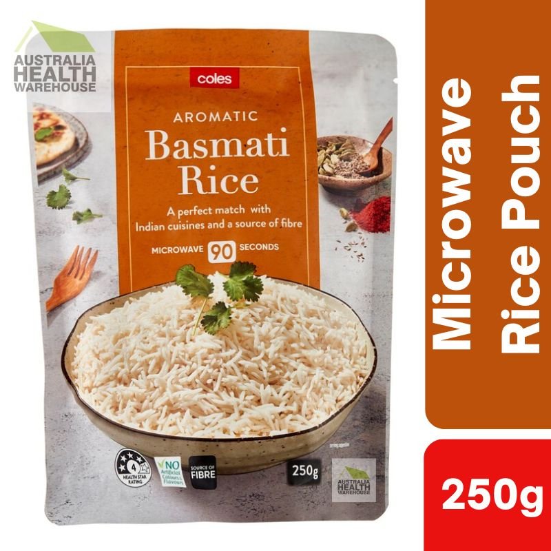 [CLEARANCE Expiry Date: 14/07/2026] Coles Aromatic Basmati Microwave Rice 250g