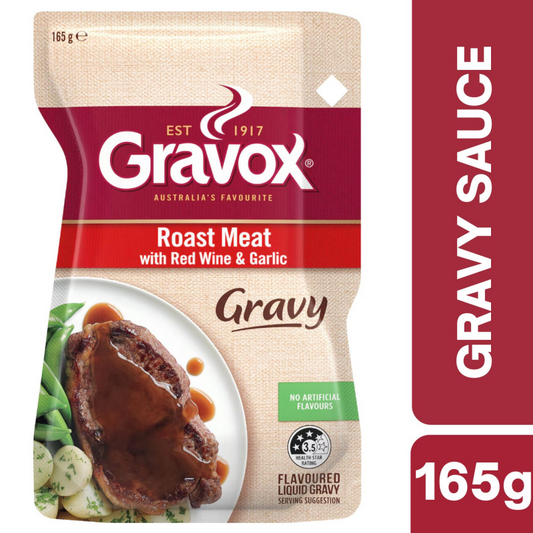 [Expiry Date: 19/05/2027] Gravox Roast Meat with Red Wine & Garlic Liquid Gravy Pouch 165g