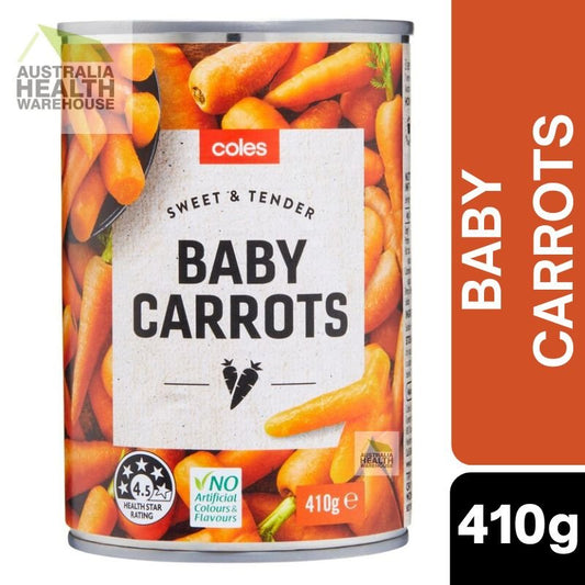 [Expiry Date: 31/08/2027] Coles Baby Carrots 410g