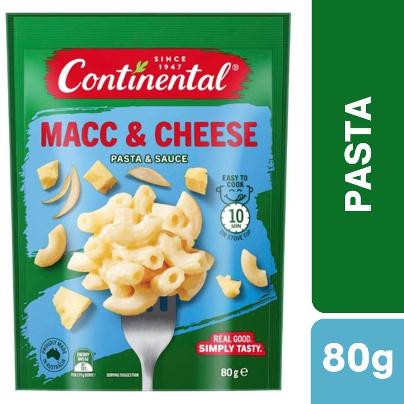 [Expiry Date: 20/05/2027] Continental Macc & Cheese Pasta & Sauce 80g