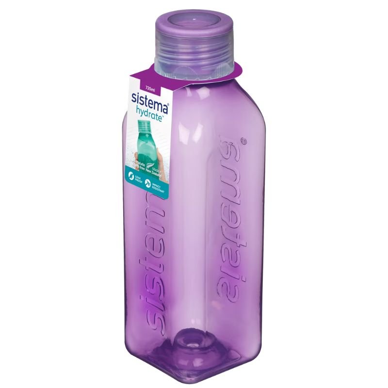 Sistema Hydrate Square Bottle 725mL (Purple)
