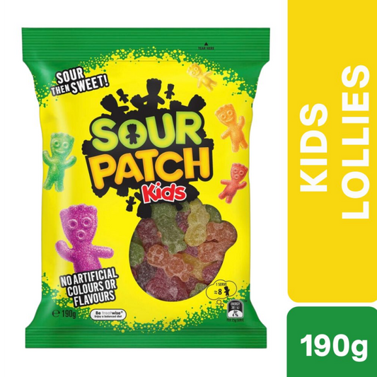 [Expiry Date: 04/12/2026] Sour Patch Kids Lollies 190g