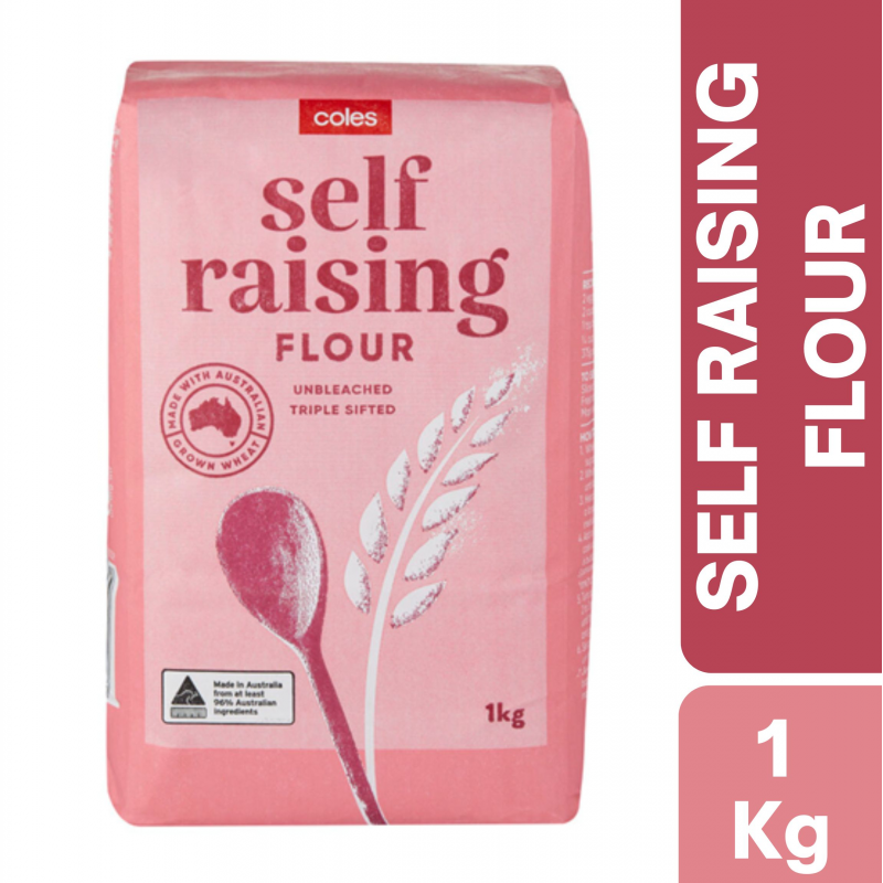 [CLEARANCE Expiry Date: 24/09/2026] Coles White Self Raising Flour 1kg