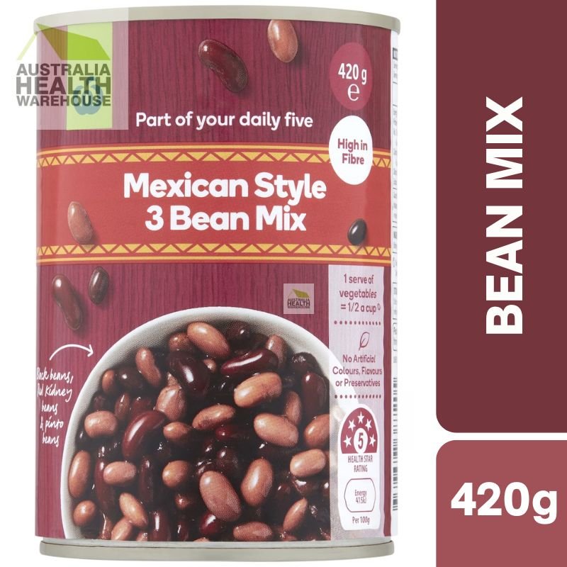[Expiry Date: 17/06/2028] Woolworths Mexican Style 3 Bean Mix 420g