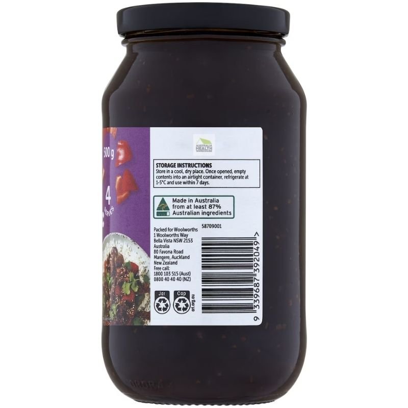 [CLEARANCE Expiry Date: 11/08/2026] Woolworths Honey Soy & Garlic Simmer Sauce 500g