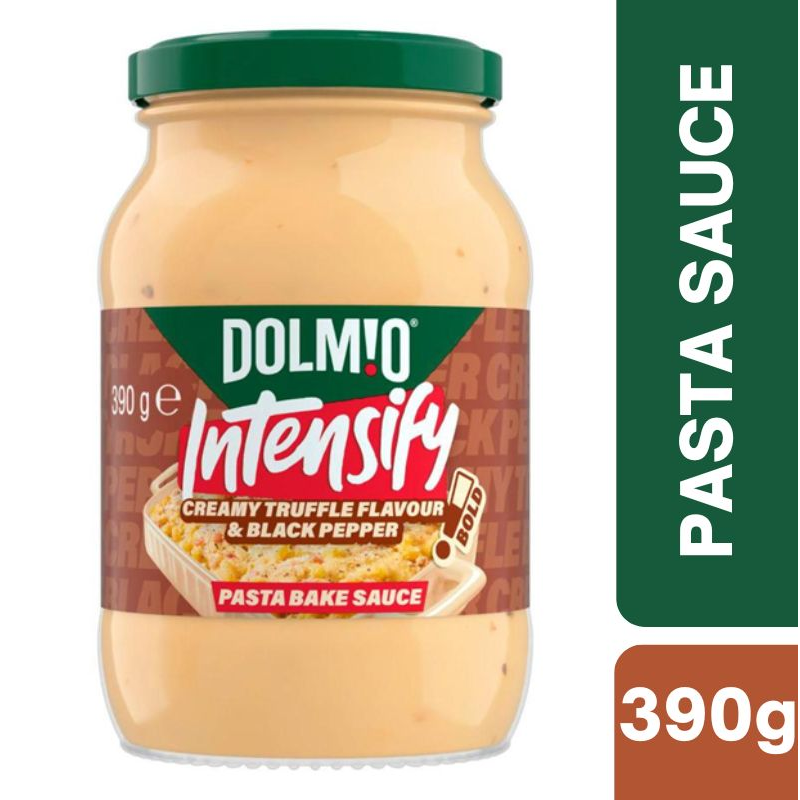 [Expiry Date: 02/08/2027] Dolmio Intensify Creamy Truffle Flavour & Black Pepper Pasta Bake Sauce 390g
