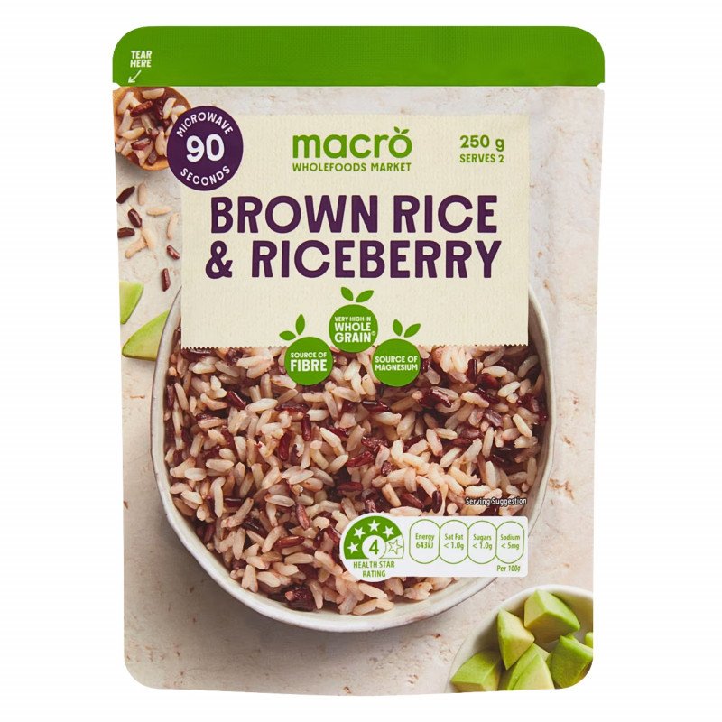 [Expiry Date: 02/11/2026] Woolworths Macro Brown Rice & Riceberry Pouch 250g