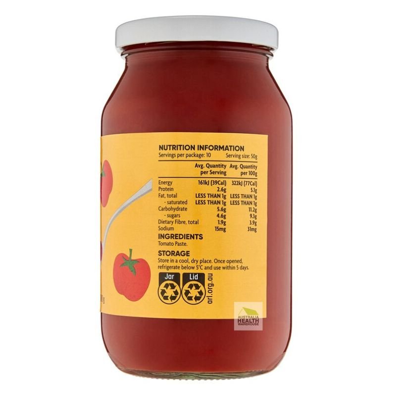 [Expiry: 03/06/2027] Coles Simply Tomato Paste 500g