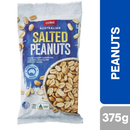 [Expiry:18/11/2026] Coles Roasted Salted Peanuts 375g