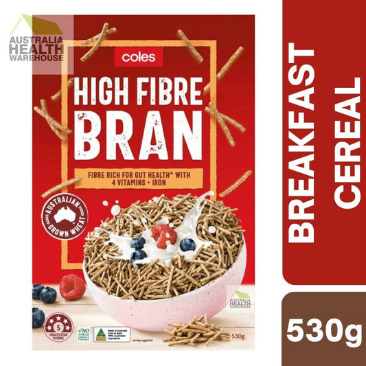 [Expiry Date: 21/05/2027] Coles High Fibre Bran 530g