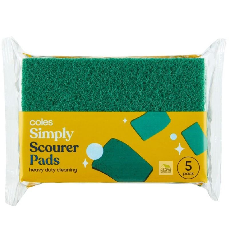 Coles Nylon Scourers Pads 5 Pack