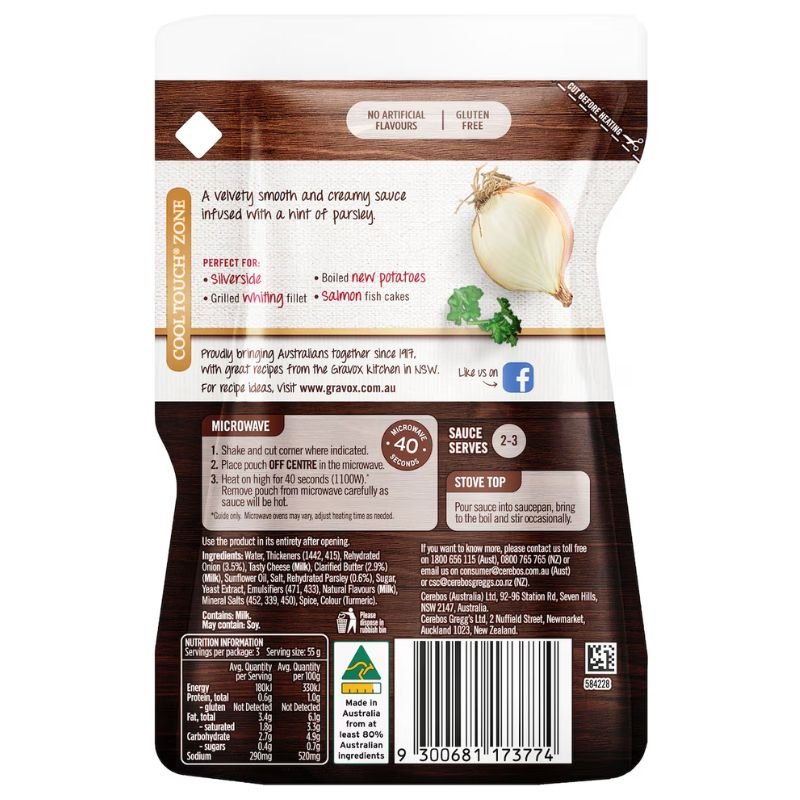 [Expiry Date: 14/04/2027] Gravox White with Parsley Liquid Pouch 165g