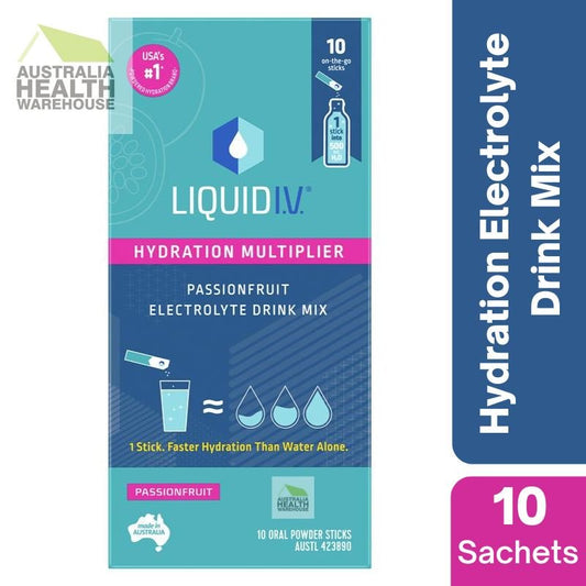 [Expiry: 03/2026] Liquid I.V. Hydration Multiplier 10 Sticks – Passionfruit Flavour