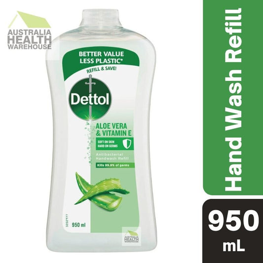 [Expiry: 05/2026] Dettol Antibacterial Hand Wash Aloe Vera & Vitamin E Refill 950mL