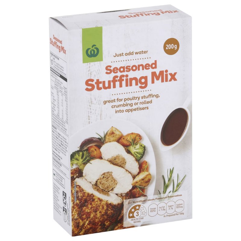 [CLEARANCE Expiry Date: 15/08/2026] Woolworths Seasoned Stuffing Mix 200g