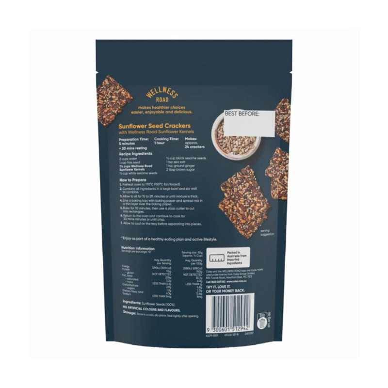 Coles Wellness Road Sunflower Kernels 500g