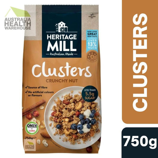 [Expiry Date: 28/05/2026] Heritage Mill Clusters Crunchy Nut 750g