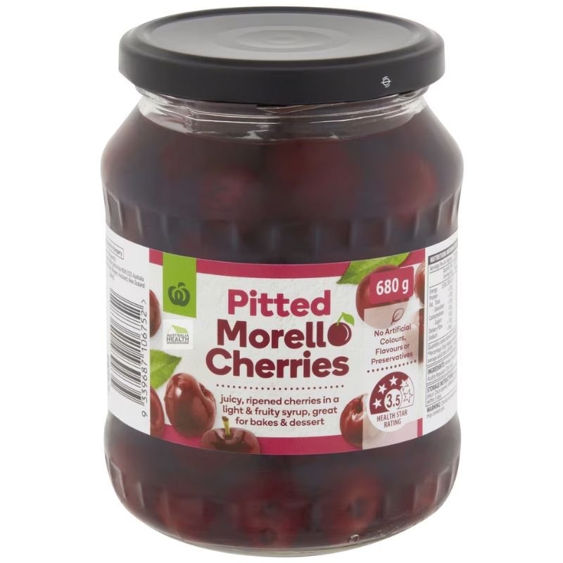 Woolworths Pitted Morello Cherries 680g