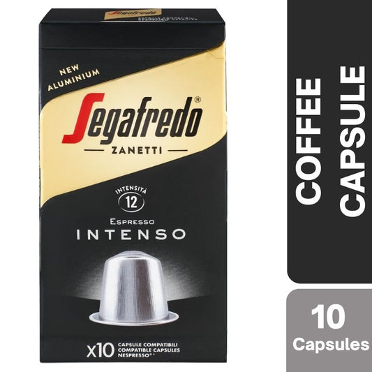 [Expiry Date: 28/02/2028] Segafredo Espresso Intenso Coffee Capsules 10 Pods Nespresso Compatible