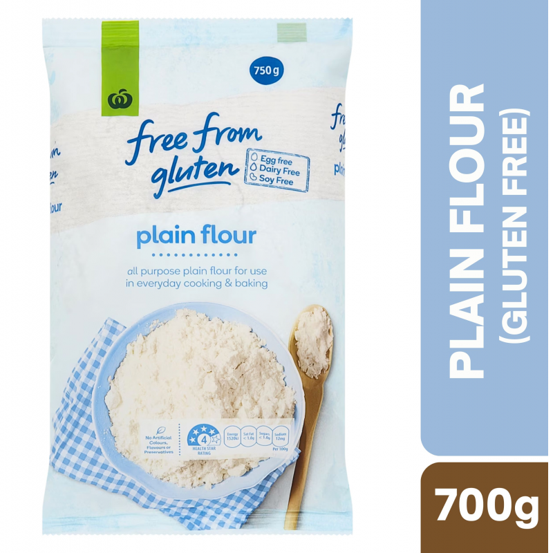 [Expiry Date: 23/01/2027] Woolworths Free From Gluten Plain Flour 750g