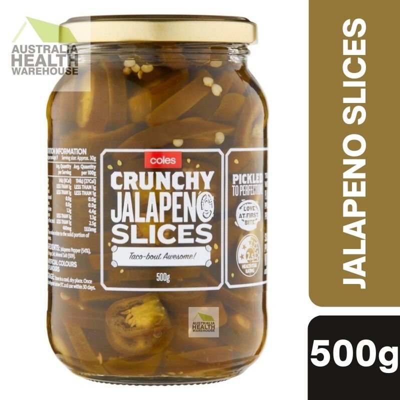 [Expiry: 12/04/2027]  Coles Crunchy Jalapeno Slices 500g
