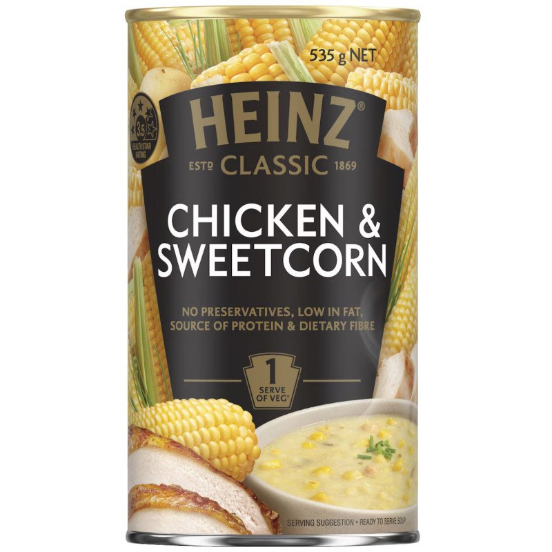 [Expiry Date: 31/08/2028] Heinz Classic Chicken & Sweetcorn Soup 535g