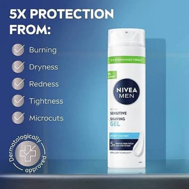 Nivea Men Sensitive Shaving Gel 200mL